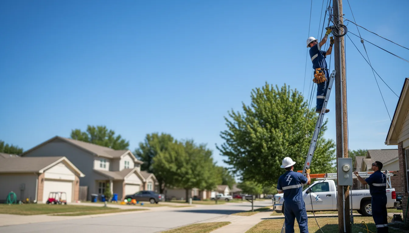 Residential electrician providing installation services in Port Bolivar, TX